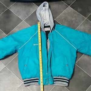 VINTAGE WORK GUARD GREEN MEDIUM HOODED ZIP-UP JACKET